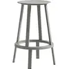 Tabouret de bar 65cm en aluminium gris Revolver - HAY