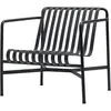 Fauteuil de jardin lounge en métal anthracite Palissade - HAY