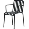Chaise de jardin avec accoudoir en métal anthracite Palissade - HAY
