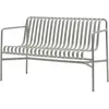 Banc de jardin avec accoudoirs en métal gris Palissade - HAY
