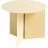 HAY Slit Table Ronde d'appoint, Acier allié, Jaune Clair, 35,5cm