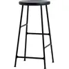 Tabouret de bar en métal et bois noir 65 cm Cornet - HAY