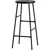 Tabouret de bar en acier noir 75 cm Cornet High - HAY