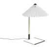 Hay - Lampe de table Matin - Blanc - Coton plissé - Designer Inga Sempé
