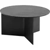 Table basse ronde en chêne noir XL Slit - HAY