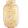 Vase rose et jaune Round L Splash - HAY
