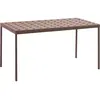 Table de jardin rectangulaire en acier rouge 144 x 76 cm Balcony - HAY