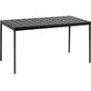 Table de jardin rectangulaire en acier anthracite 144 x 76 cm Balcony - HAY