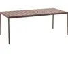 Table de jardin rectangulaire en acier rouge 190 x 87 cm Balcony - HAY