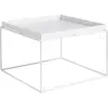 Table basse carrée en métal blanc 60 x 60 x 39 cm Tray - HAY