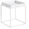 Petite table basse carrée en métal blanc 30 x 30 x 34 cm Tray - HAY