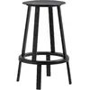 Tabouret de bar 65 cm en aluminium noir Revolver - HAY