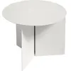 Table basse ronde en acier blanche Slit - HAY