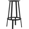 Tabouret de bar 75cm en aluminium noir Revolver - HAY