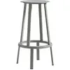 Tabouret de bar 75cm en aluminium gris Revolver - HAY