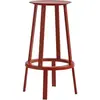 Tabouret de bar 75cm en aluminium rouge Revolver - HAY