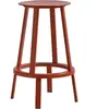 Tabouret de bar 65cm en aluminium rouge Revolver - HAY