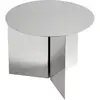 Table basse ronde en acier effet mirroir Slit - HAY
