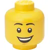LEGO Tête de rangement STORAGE HEAD HAPPY BOY L 8,5 litres jaune