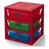 LEGO étagère de rangement 3 tiroirs 34,5 x 37,5 cm polypropylène rouge