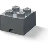 LEGO Autre La brique 4 tenons avec tiroir - gris foncé 5006328