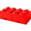 LEGO Autre Brique rouge de rangement LEGO à tiroir 8 tenons 5006131