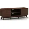 Loft24 Meuble TV avec 2 portes en effet noyer
