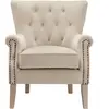 Dorel | Chaise longue tapissée en tissu beige