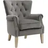 Dorel Home Fauteuil en sergé gris