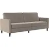 Dorel Home Canapé-lit 3 places en velours taupe