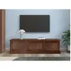 HarryMeuble TV avec 3 portes en pin laqué marron