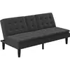 Dorel Home Canapé-lit 3 places en tissu anthracite