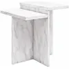 CosmoLiving by Cosmopolitan Table basse en effet marbre blanc