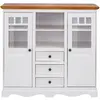 Loft24 Buffet avec 2 portes en verre 3 tiroirs