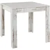 Loft24 Table à manger en mélaminé blanc 4 personnes L80