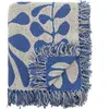 Bloomingville - Plaid Nevine - Bleu - Coton recyclé