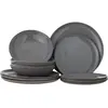 Bloomingville Service de table Sandrine 12 pièces gris - 82068324