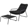 Bloomingville Chaise Boel avec repose-pieds - 82059701