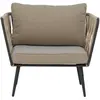 Bloomingville - Fauteuil rembourré Pavone - Beige - Corde polyester