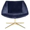 Bloomingville fauteuil de velours bleu élégant