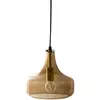 Bloomingville Lampe suspendue, Verre fumé/Cordelette noire