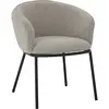 Chaise avec accoudoirs en tissu gris Cortone - Bloomingville