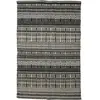 Tapis à motifs en laine noire 180x120 cm Joob - Bloomingville