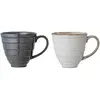 Bloomingville - Tasse Masame en grès - Set de 2 Blanc taille unique