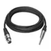 Vivolink Xlr m to jack cable 10 m black xlr male- jack 6,3m cable 6mm 22awg heady duty, 94% tinned copper shielding, high flexibility and