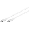 MicroConnect Câble USB USB-C (M) pour USB-C (M) USB 3.1 Gen 2 50 cm blanc