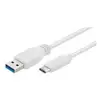 MicroConnect - Câble USB - USB type A (M) pour 24 pin USB-C (M) - USB 3.1 - 1 m - moulé - blanc