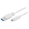 MicroConnect - Câble USB - USB type A (M) pour 24 pin USB-C (M) - USB 3.1 - 50 cm - moulé - blanc
