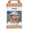 Creativ company Kit d'artisanat au Crochet, bleu, naturel clair, jaune, Chunky Bucket Hat, 1 paquet
