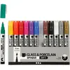 Creativ company Lot de feutres pour verre et porcelaine - Couleurs opaques - 1 à 2 mm - 12 pcs